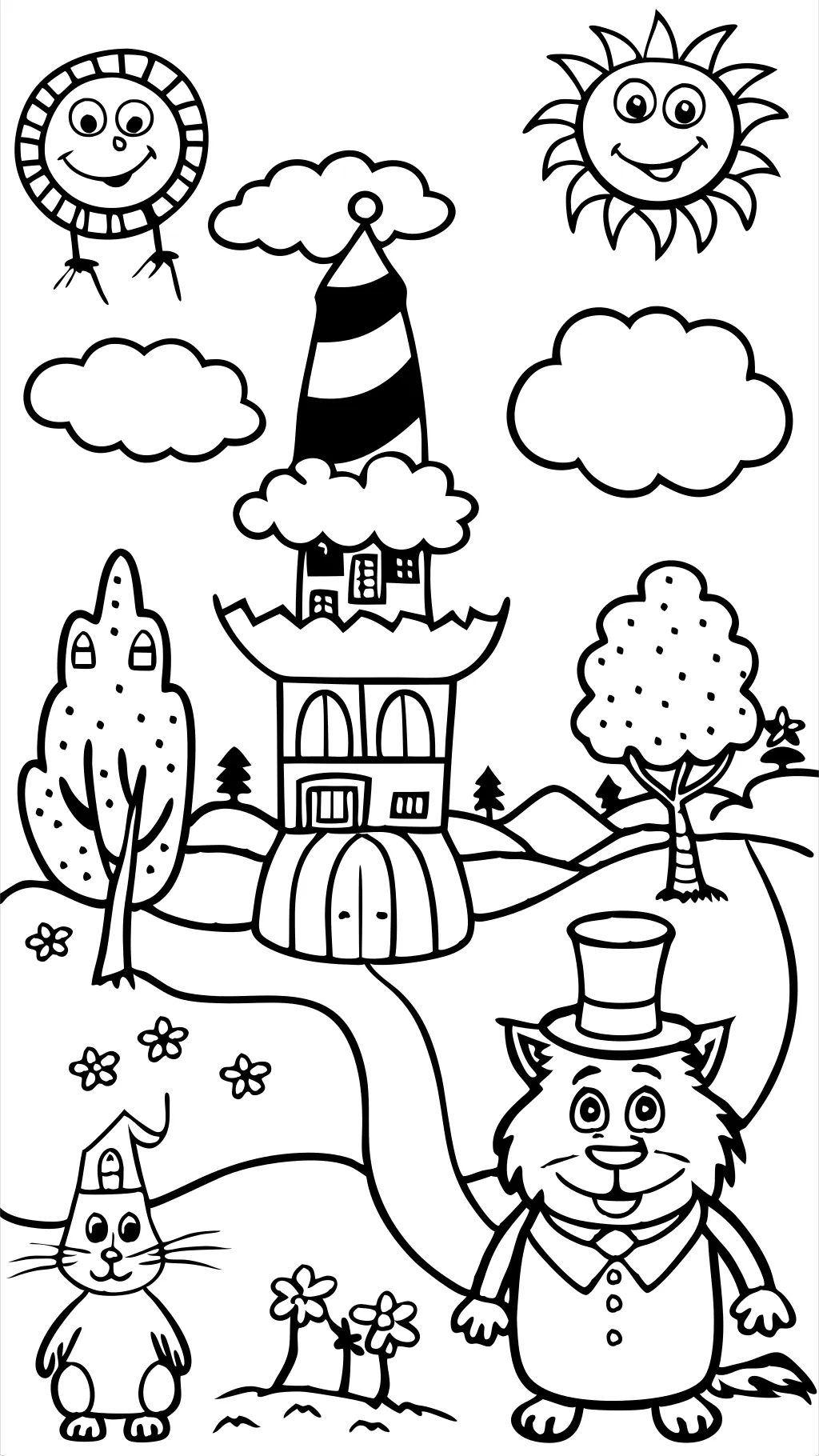 printable dr seuss coloring pages